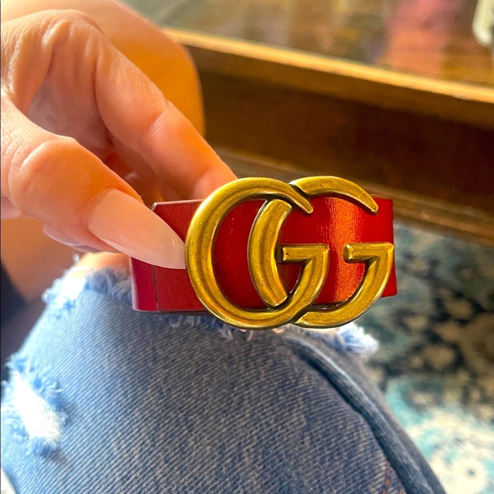 Gucci genuine leather belt